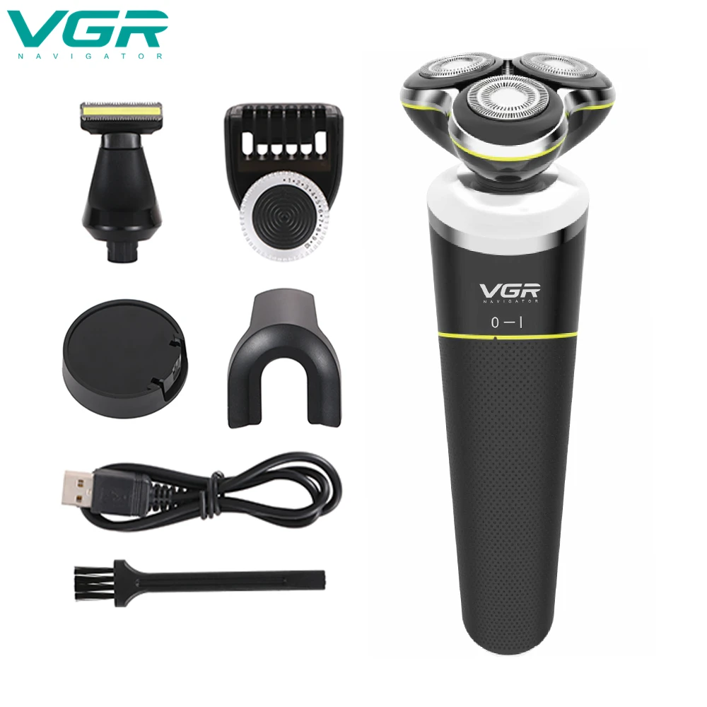 VGR 2in1 Electric Shaver USB Rechargeable High-Power Low Noise Design Full-Body Washing Multifunctional 4d Floating Head Shaver
VGR 2in1 Electric Shaver USB Rechargeable High-Power Low Noise Design Full-Body Washing Multifunctional 4d Floating Head Shaver