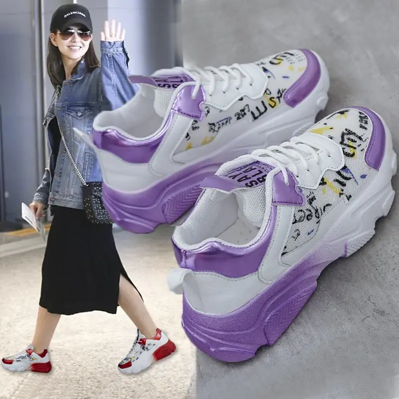 2020 summer new net surface was thin and increased shoes women breathable casual sports shoes thick bottom old shoes Z951
2020 summer new net surface was thin and increased shoes women breathable casual sports shoes thick bottom old shoes Z951