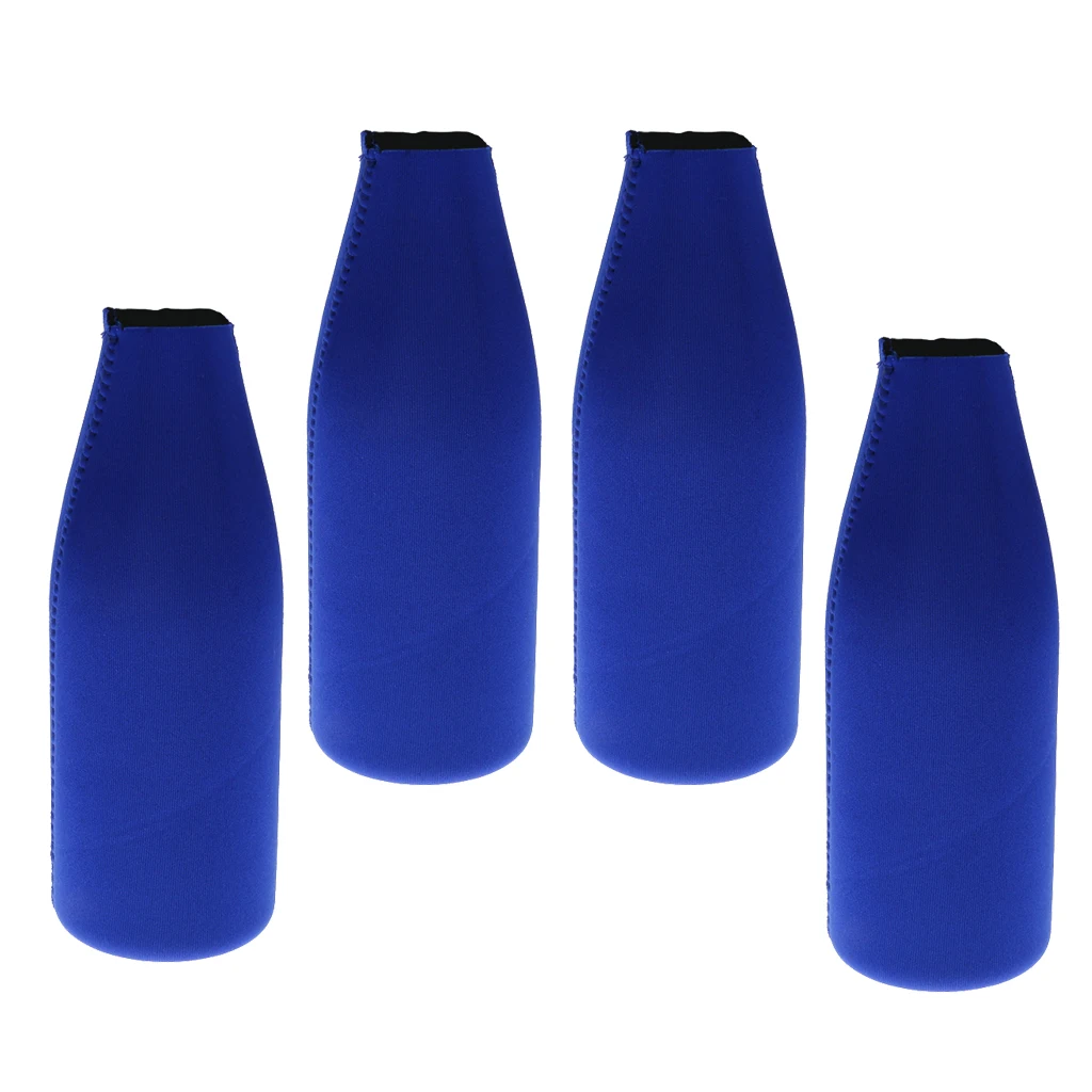 4pcs Beer Bottle Coolers with Zipper Neoprene Insulators Chilling Sleeves 4pcs Beer Bottle Coolers with Zipper Neoprene Insulators Chilling Sleeves