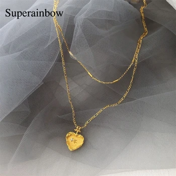 SUPERAINBOW Vintage Style 2 Layers Love Heart Adjustable Necklace Multilayer Choker Necklace 925 Sterling Silver Jewelry SR-N204
SUPERAINBOW Vintage Style 2 Layers Love Heart Adjustable Necklace Multilayer Choker Necklace 925 Sterling Silver Jewelry SR-N204