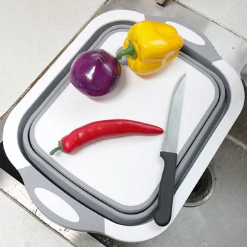 Collapsible Chopping Block Foldable Cutting Board Kitchen Silicone Cutting Board Fruit Washing Basket With Draining Plug
Collapsible Chopping Block Foldable Cutting Board Kitchen Silicone Cutting Board Fruit Washing Basket With Draining Plug
