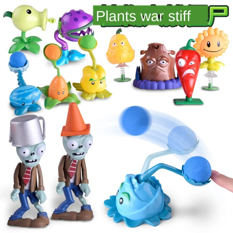 

10 styles Plants vs Zombies Action Figure Toys For Children PVZ Peashooter Pea Shooter Zombie launch plants Figure Model Toy