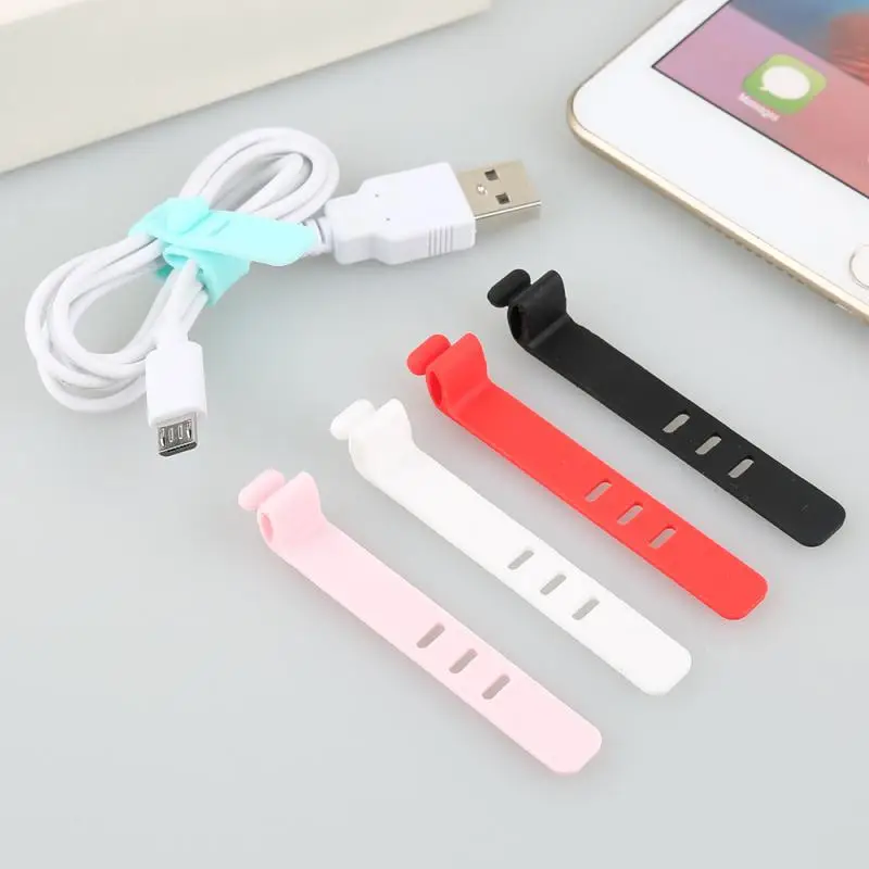 4/1PCS Silicone Cable Winder Organizer High Quality Wire Wrapped Cord Line Storage Holder For iPhone Samsung Earphone MP4 | Электроника