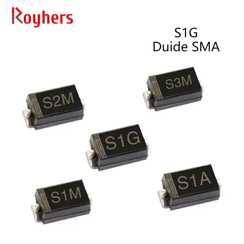 50 шт. SMD выпрямительный диод S1A S3M S1D S1G S2M S1M 3A 50V 100V 200V 400V 600V 800V 1000V SMA DO-214AC |