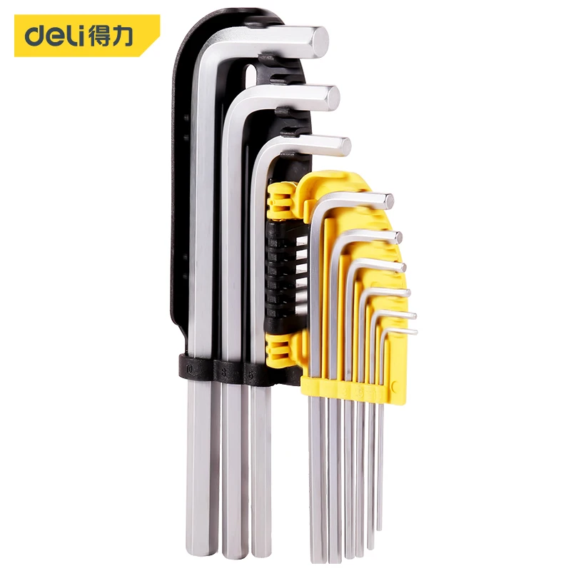 Deli L-Type Double-End Hex Set Spanner Allen Key Hexagon Flat Head Wrench Key Repair Hand Tools Set For Bicycle Motorcycle Car
Deli L-Type Double-End Hex Set Spanner Allen Key Hexagon Flat Head Wrench Key Repair Hand Tools Set For Bicycle Motorcycle Car