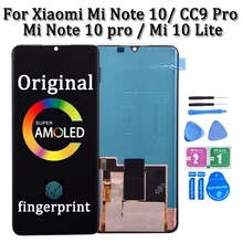 D'origine AMOLED Pour Xiaomi Mi Note 10 Note 10 Pro LCD Affichage Écran Tactile Numériseur Pour Xiaomi Note10 lite CC9 Pro LCD=