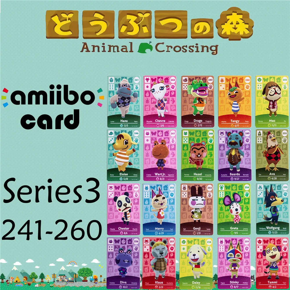 Animal Crossing Genuine data New Horizons Game Amiibo Card For NS Switch 3DS Game Set NFC Cards Series3 241-260 Matte material
Animal Crossing Genuine data New Horizons Game Amiibo Card For NS Switch 3DS Game Set NFC Cards Series3 241-260 Matte material