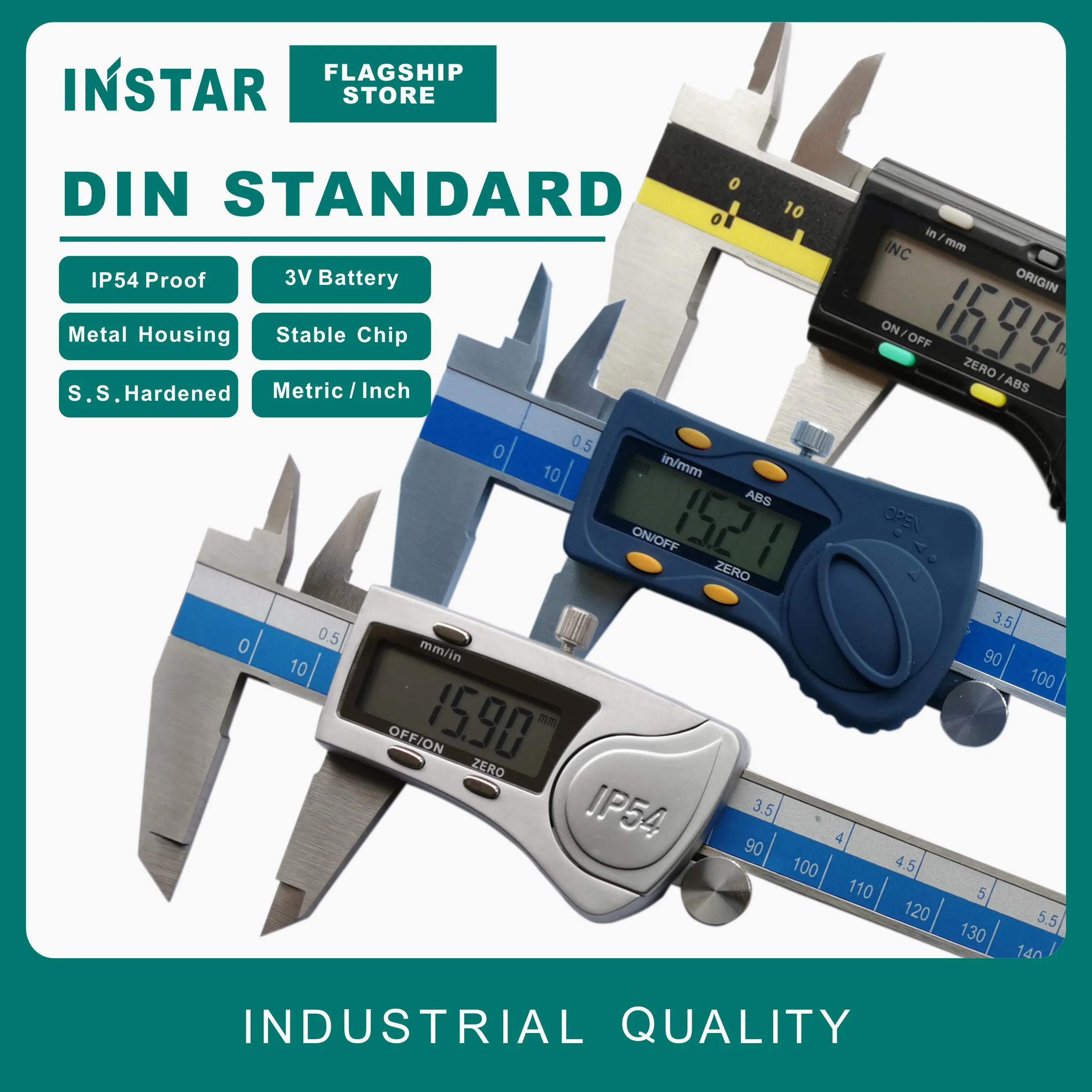 INSTAR Digital Vernier Caliper Stainless Steel 150mm 200mm 300mm Industrial Quality Mitutoyo Type Caliper Electronic 6" 8"
INSTAR Digital Vernier Caliper Stainless Steel 150mm 200mm 300mm Industrial Quality Mitutoyo Type Caliper Electronic 6" 8"
