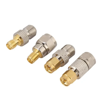

4Pcs F To SMA Radio Antenna Connector Adapter​​ Converters Portable Aerial Converter For Coaxial Cables DAB Antenna Adapters