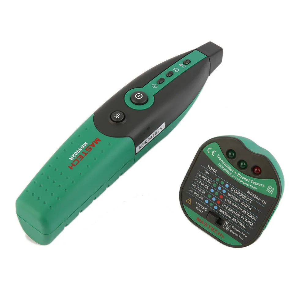 MS5902 Circuit Breaker Finder Socket Tester Finder Wire Cable Tracker Instruction Automatic Electric Test Tecrep Meter
MS5902 Circuit Breaker Finder Socket Tester Finder Wire Cable Tracker Instruction Automatic Electric Test Tecrep Meter