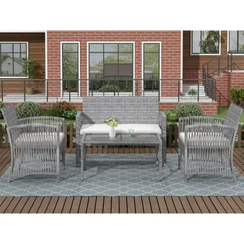 Modern Outdoor Table Chair 4-piece Set 3 Chairs 1 Table Leisure Area Garden Backyard Porch Poolside Outdoor Household Furniture
Modern Outdoor Table Chair 4-piece Set 3 Chairs 1 Table Leisure Area Garden Backyard Porch Poolside Outdoor Household Furniture