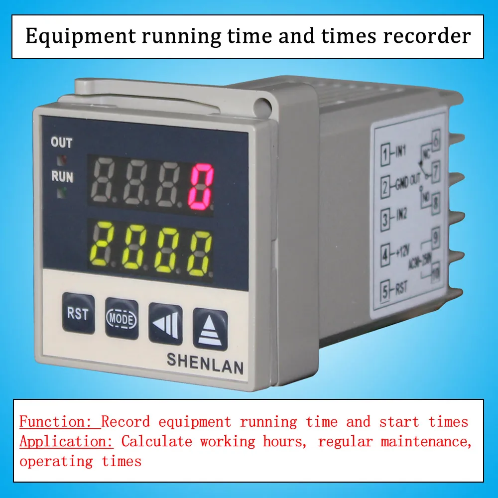Фото Single-phase three-phase motor equipment start times counter and running time counting timer Current detect timing | Электронные