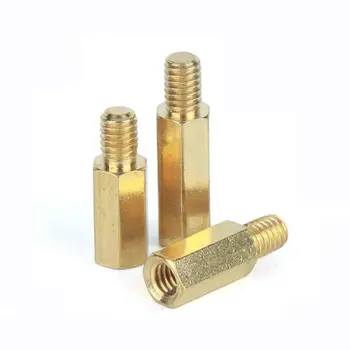 

10Pcs M3 M4 Male-Female Solid Brass Hex Standoff Spacer Studs M3/M4*L+3/4/5/6mm Metric Hexagon Pillars Screw For PCB Motherboard