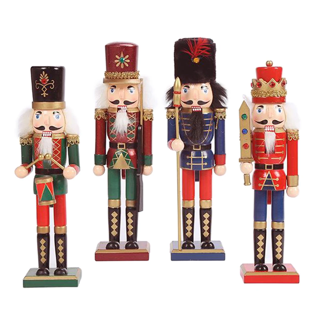 30cm 4Pcs Christmas Decorations Traditional Wooden King Nutcracker Soldier Home Office Tabletop Handcraft Puppet Ornament
30cm 4Pcs Christmas Decorations Traditional Wooden King Nutcracker Soldier Home Office Tabletop Handcraft Puppet Ornament