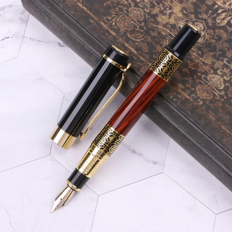 0.5mm Flower Pattern Fountain Pen Imitation Red Wooden With Carving Flower Medium Nib 0.5mm Fountain Pen
0.5mm Flower Pattern Fountain Pen Imitation Red Wooden With Carving Flower Medium Nib 0.5mm Fountain Pen