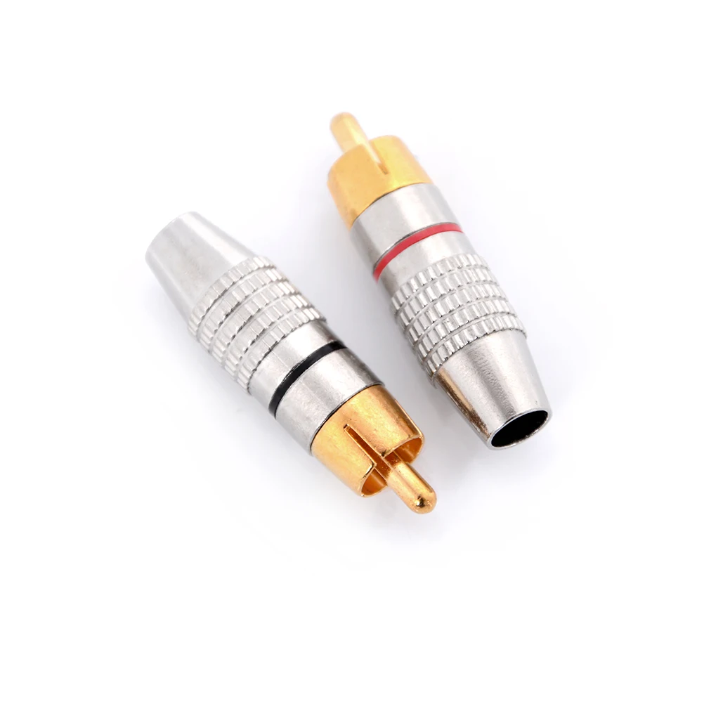 2pcs/lot Gold RCA Plug Solder Audio Video Adapter Connector Male To Male Convertor Balck + Red
2pcs/lot Gold RCA Plug Solder Audio Video Adapter Connector Male To Male Convertor Balck + Red