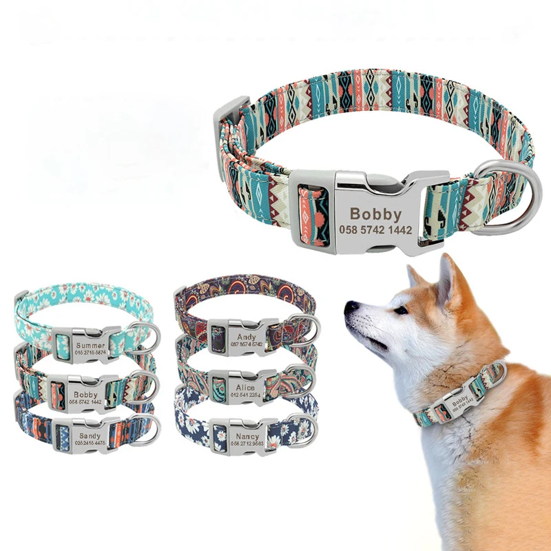 Dog Collar Personalized Pet Tag Collar Printing Custom Puppy Cat Nameplate ID Collars For Small Medium Large big Dogs Engraved
Dog Collar Personalized Pet Tag Collar Printing Custom Puppy Cat Nameplate ID Collars For Small Medium Large big Dogs Engraved