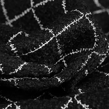 145CM Wide 440G/M Weight Check Black Knitted Tweed Wool Polyester Fabric for Autumn Spring Dress Jacket E1220
145CM Wide 440G/M Weight Check Black Knitted Tweed Wool Polyester Fabric for Autumn Spring Dress Jacket E1220