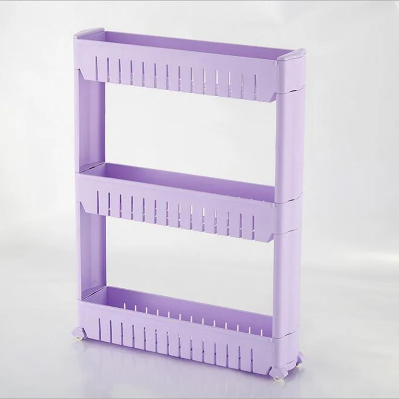 Gap Storage Shelf For Kitchen Storage Skating Movable Plastic Bathroom Shelf Save Space 3 layers High Quality
Gap Storage Shelf For Kitchen Storage Skating Movable Plastic Bathroom Shelf Save Space 3 layers High Quality
