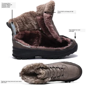 REETENE Super Warm Men'S Winter Boots Waterproof Men Snow Boots Non-Slip Working Shoes For Men Wearable Hiking Shoes Male
REETENE Super Warm Men'S Winter Boots Waterproof Men Snow Boots Non-Slip Working Shoes For Men Wearable Hiking Shoes Male