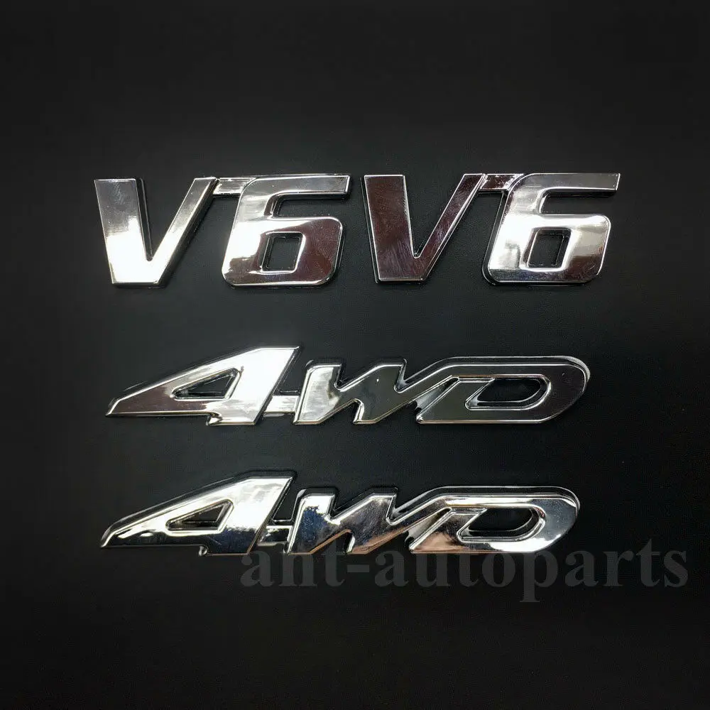 4 шт. V6 + 4WD металлическая хромированная задняя дверь Задняя эмблема автомобиля Авто Знак Наклейка Decal
4 шт. V6 + 4WD металлическая хромированная задняя дверь Задняя эмблема автомобиля Авто Знак Наклейка Decal