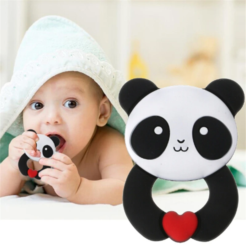 Panda Silicone Teethers Baby Teether Ring Teething Pendant Necklace DIY Baby Chew Toy Infant Gift
Panda Silicone Teethers Baby Teether Ring Teething Pendant Necklace DIY Baby Chew Toy Infant Gift