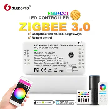 zigbee remote control RGB WW/CW Led Controller DC12/24V led strip controller smart Voice control work with amazon echo plus LED
zigbee remote control RGB WW/CW Led Controller DC12/24V led strip controller smart Voice control work with amazon echo plus LED