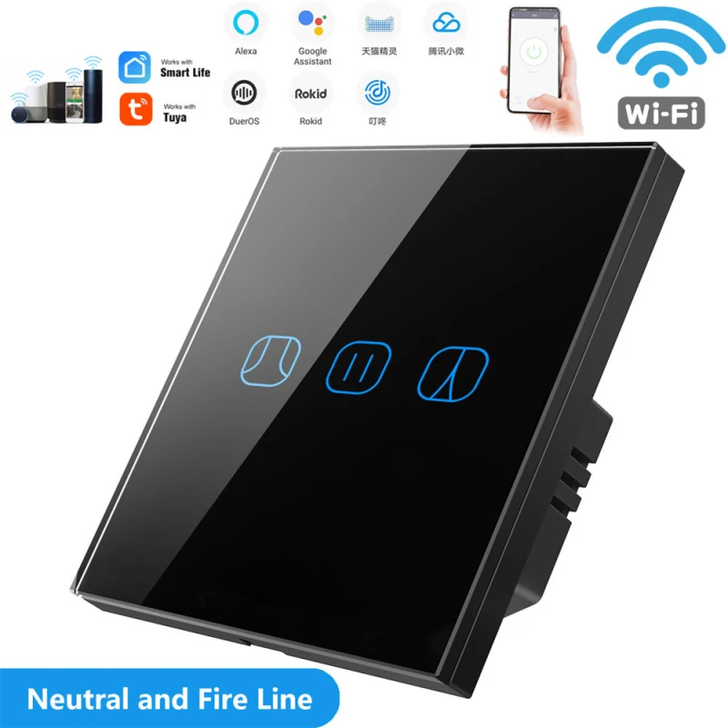 Smart Switch Tuya Smart Life WiFi Curtain Switch For Roller Shutter Blind Motor Google Home Amazon Alexa Voice Control
Smart Switch Tuya Smart Life WiFi Curtain Switch For Roller Shutter Blind Motor Google Home Amazon Alexa Voice Control