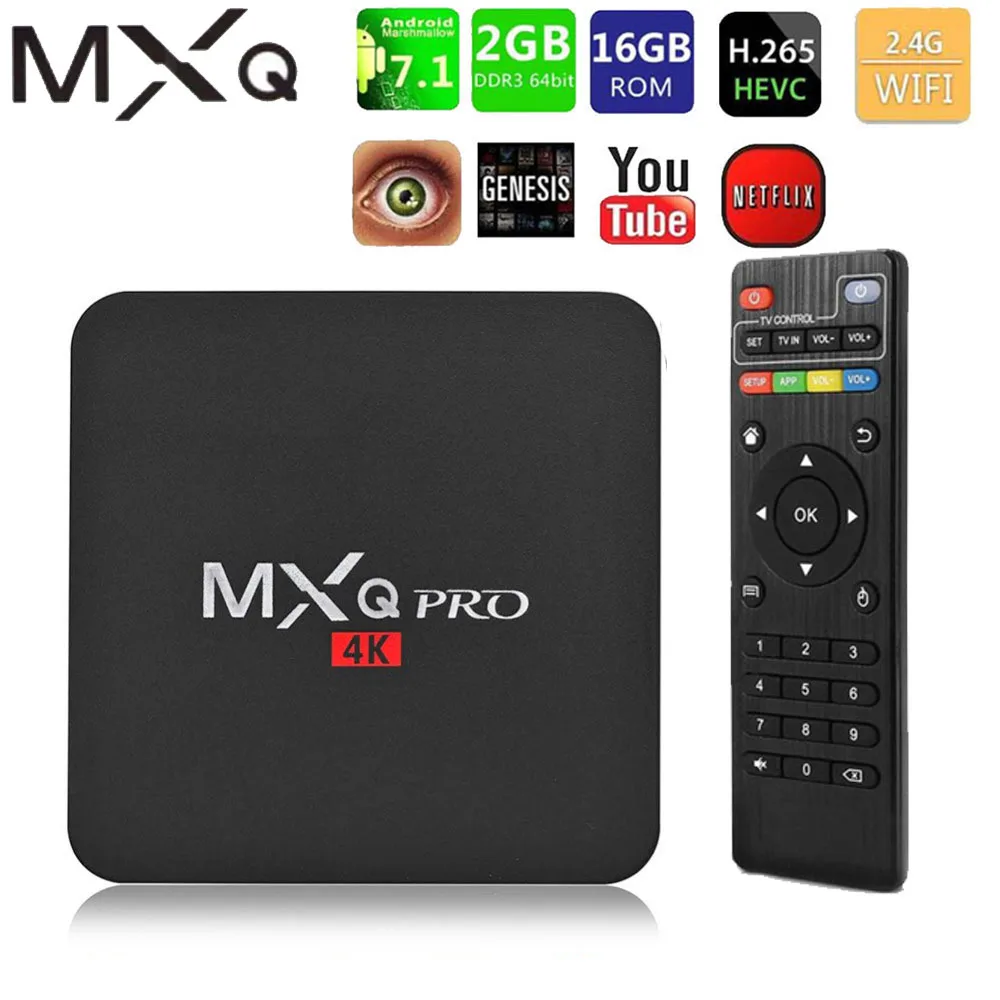 MXQ pro 4K Android TV Box Android 7.1 4K HD 3D 2.4G WiFi S905W Quad Core Media Player smart tv android tv box 2GB 16GB Smart BOX
MXQ pro 4K Android TV Box Android 7.1 4K HD 3D 2.4G WiFi S905W Quad Core Media Player smart tv android tv box 2GB 16GB Smart BOX