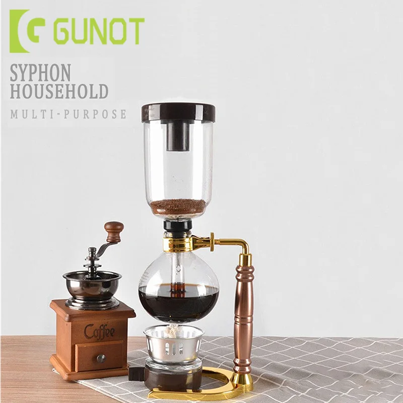 GUNOT Japanese Style Siphon Coffee Make Tea Siphon Pot Coffee Kettle Pot Set Filter Syphon Coffeemaker Glass Type Machine Filter
GUNOT Japanese Style Siphon Coffee Make Tea Siphon Pot Coffee Kettle Pot Set Filter Syphon Coffeemaker Glass Type Machine Filter