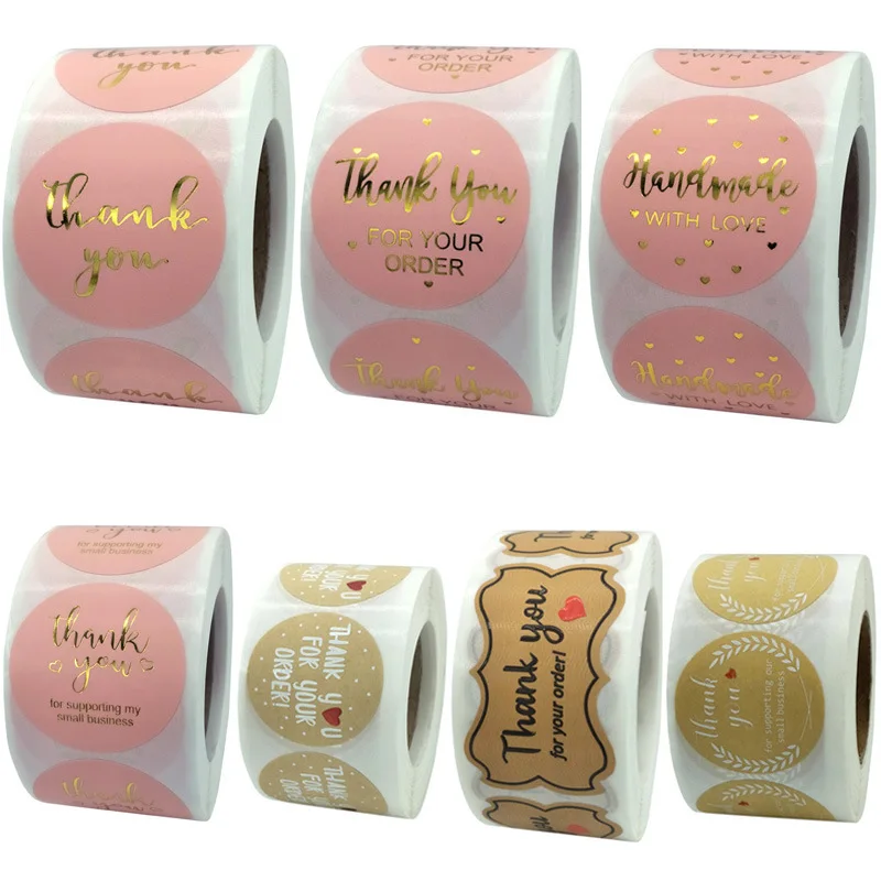 500pcs Pink Label Stickers Circle Paper Thank You Stickers Seal Labels For Your Order Round Gift Decoration Busniess Stationery
500pcs Pink Label Stickers Circle Paper Thank You Stickers Seal Labels For Your Order Round Gift Decoration Busniess Stationery