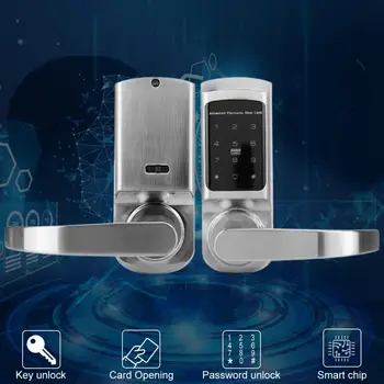 Electric Lock Card Reader Password Mechanical Key Smart Anti-theft Security Door Lock
Electric Lock Card Reader Password Mechanical Key Smart Anti-theft Security Door Lock