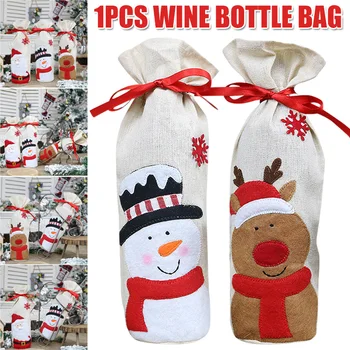 Christmas Wine Bottle Cover Cute Snowman Elk Pattern Decoration Cover Bags for Christmas Party Dinner Decoration Drop Shipping
Christmas Wine Bottle Cover Cute Snowman Elk Pattern Decoration Cover Bags for Christmas Party Dinner Decoration Drop Shipping