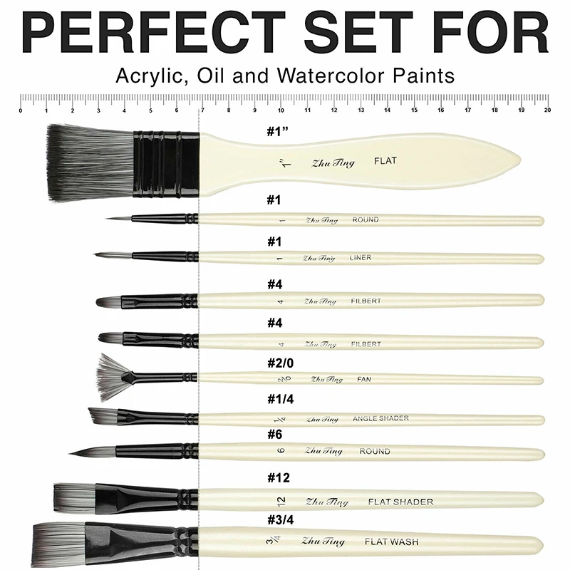 New Watercolor Painting Brushes Nylon Wool Tips Watercolor Acrylic Oil Drawing Tools Painting Brushes Set Art Supplies 10 Pack
New Watercolor Painting Brushes Nylon Wool Tips Watercolor Acrylic Oil Drawing Tools Painting Brushes Set Art Supplies 10 Pack