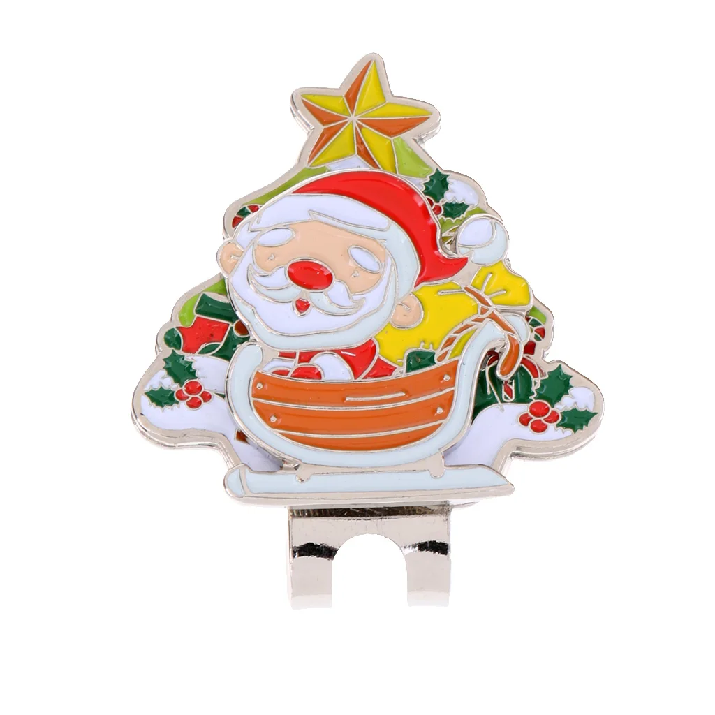 Sturdy Santa Claus Magnetic Hat Cap Visor Clip-on Golf Ball Marker Christmas Gift Sturdy Santa Claus Magnetic Hat Cap Visor Clip-on Golf Ball Marker Christmas Gift