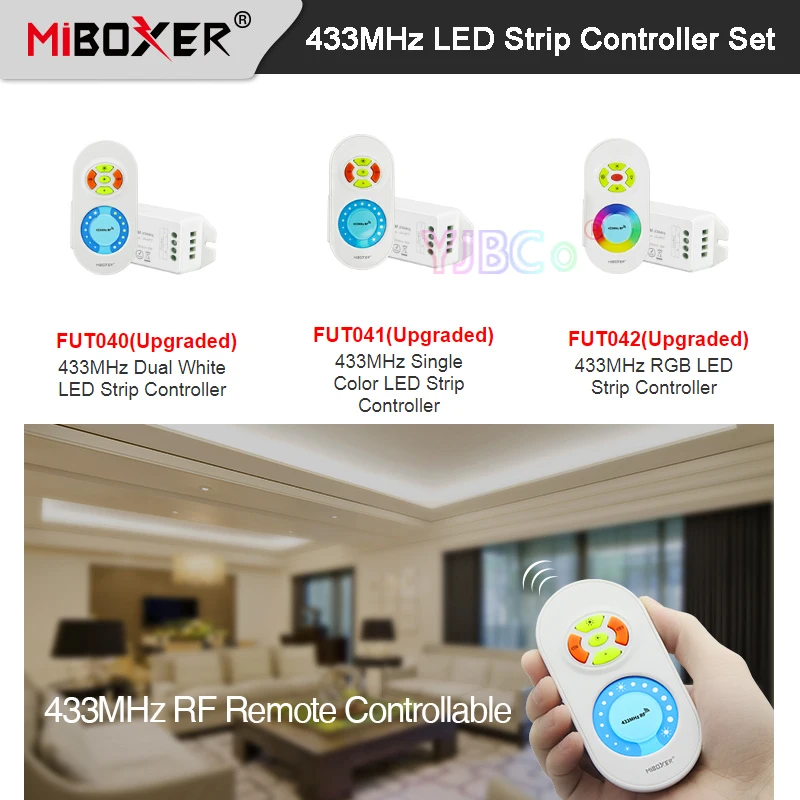 Miboxer New 433MHz Single Color/Dual White/RGB LED Strip Controller Dimmable DC12V~24V Brightness Adjustable lamp tape dimmer
Miboxer New 433MHz Single Color/Dual White/RGB LED Strip Controller Dimmable DC12V~24V Brightness Adjustable lamp tape dimmer