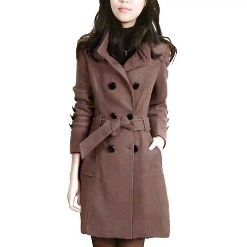 Jacket parka Coat Overcoat Wool Blends Black/Brown Double-breasted Long fall fashion casual
Jacket parka Coat Overcoat Wool Blends Black/Brown Double-breasted Long fall fashion casual