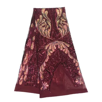 African Lace Fabric red High quality sequins glitter with Embroidery gold Nigerian Lace Fabric For Women French Mesh Lace Fabric
African Lace Fabric red High quality sequins glitter with Embroidery gold Nigerian Lace Fabric For Women French Mesh Lace Fabric