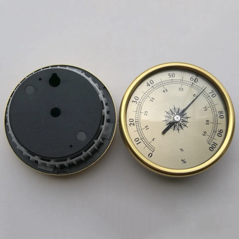 72*34mm Hygrometer PE Elastic Adopts Aluminum alloy Indoor Gold 0~100%(RH) Meter Practical
72*34mm Hygrometer PE Elastic Adopts Aluminum alloy Indoor Gold 0~100%(RH) Meter Practical