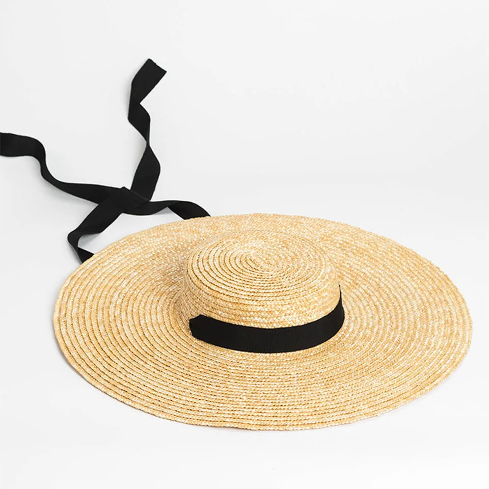Женская Соломенная шляпка с большими полями летние шапки для женщин 10 см/15 см/18 см