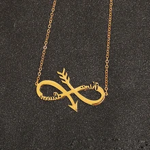 Customized Necklace with Name Arrows Infinite Loop Pendant Stainless Steel Necklaces for Couples Jewelry Gift Drop Shipping
Customized Necklace with Name Arrows Infinite Loop Pendant Stainless Steel Necklaces for Couples Jewelry Gift Drop Shipping