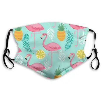 Pink Flamingo Pineapples Print Mouth Masks With Filter Washable And Reusable Anti Dust Breathable Mask With Adjustable Ear Loops 
Pink Flamingo Pineapples Print Mouth Masks With Filter Washable And Reusable Anti Dust Breathable Mask With Adjustable Ear Loops