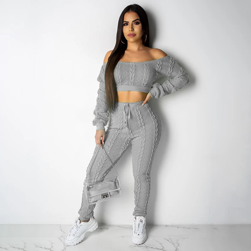 2018 Winter Sweater Two Piece Set Outfits Knitted 2 Piece Set Women Long Sleeve Crop Tops And Long Pants Sexy
2018 Winter Sweater Two Piece Set Outfits Knitted 2 Piece Set Women Long Sleeve Crop Tops And Long Pants Sexy