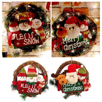 Christmas Vine Circle 2021 Merry Christmas Garland Wall Tree Hanging Decor Santa Claus Snowman Ornaments for Home
Christmas Vine Circle 2021 Merry Christmas Garland Wall Tree Hanging Decor Santa Claus Snowman Ornaments for Home
