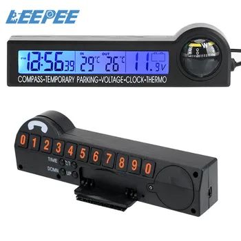 5 in 1 Car Temporary parking card LCD Display Digital Blue Orange back light Multi-Function Clock Calendar Compass Thermometer
5 in 1 Car Temporary parking card LCD Display Digital Blue Orange back light Multi-Function Clock Calendar Compass Thermometer