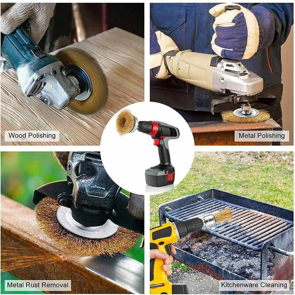 Copper Plating Crimped Wire Wheel Cup Brush Steel Wire Brush M14 Angle Grinder Drill Adaptor Power Tools Accessories
Copper Plating Crimped Wire Wheel Cup Brush Steel Wire Brush M14 Angle Grinder Drill Adaptor Power Tools Accessories