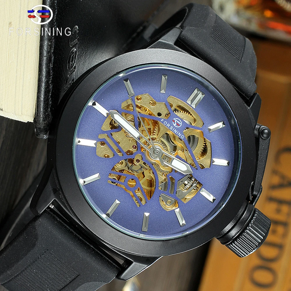Forsining Mechanical Watch Navigation Series Blue Golden Display Automatic Self-wind Watch Top Brand Luxury Black Silicone Band
Forsining Mechanical Watch Navigation Series Blue Golden Display Automatic Self-wind Watch Top Brand Luxury Black Silicone Band