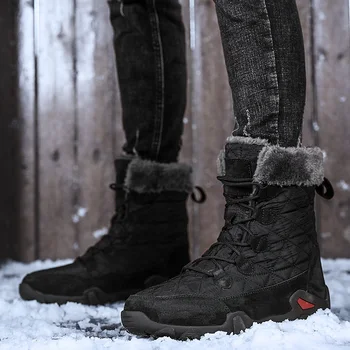 Platform Men Snow boots Waterproof Nylon Plus size 38-47 Mens Mid calf Boots Platform Plush Warm Shoes Winter Black
Platform Men Snow boots Waterproof Nylon Plus size 38-47 Mens Mid calf Boots Platform Plush Warm Shoes Winter Black
