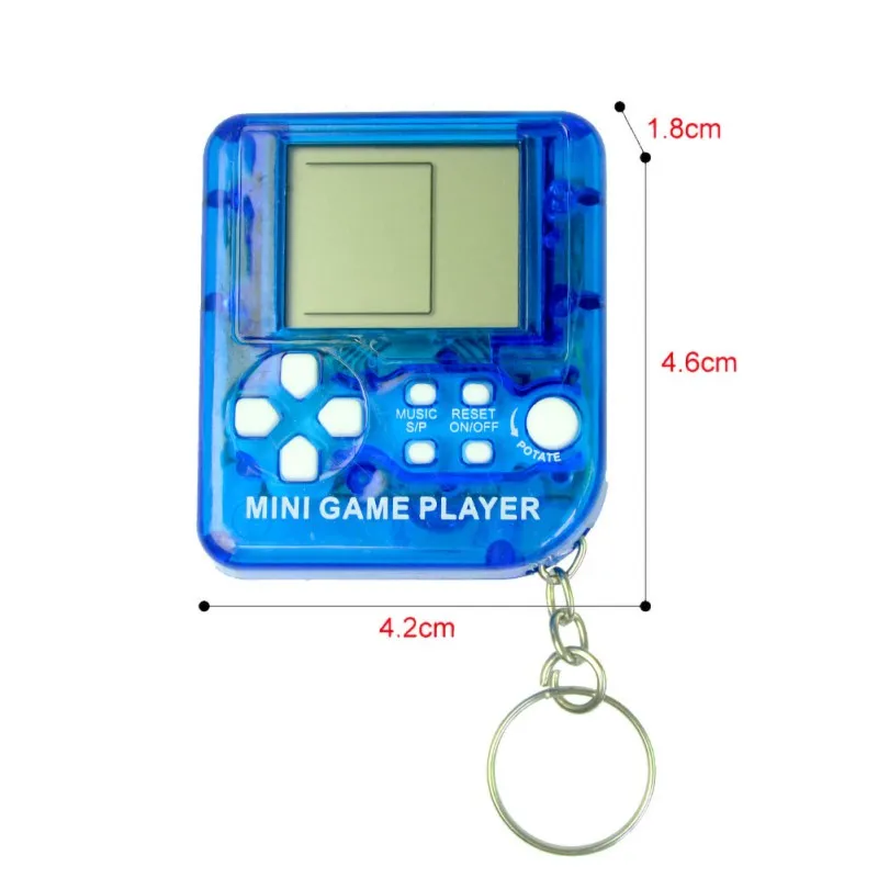 Retro Handheld Tetris Pong Mini Game Keyring save phone battery fidget stress 