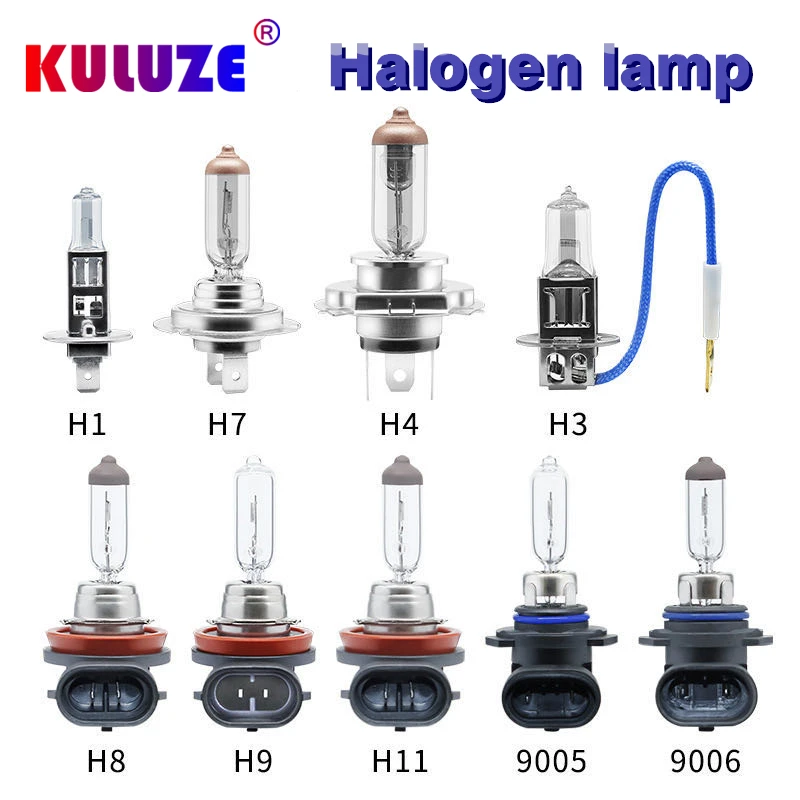 

2PCS Halogen Bulb H1 H3 H4 H7 H8 H9 H11 H15 9005 HB3 9006 HB4 9012 12V 55W 3200K Quartz Glass Car Headlight Lamp